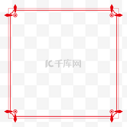 中国红简约中式边框