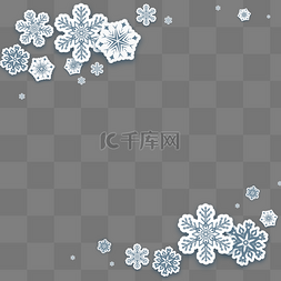 结晶果糖图片_冬天雪花冰霜边框