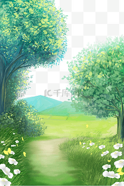 绿色树林素材图片_立夏夏天夏季树林风景