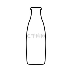 牛奶瓶子图片_瓶子黑色图标