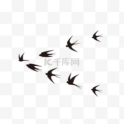 动图燕子图片_春天燕子鸟群