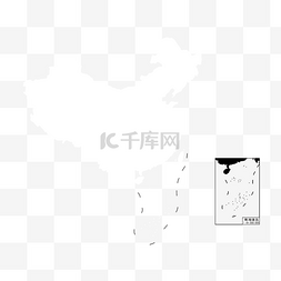 白色中国元素图片_中国地图白色