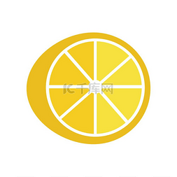 美味中图片_平面样式设计中的柠檬矢量。