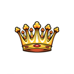 带珠宝的皇家国王金冠矢量国王或