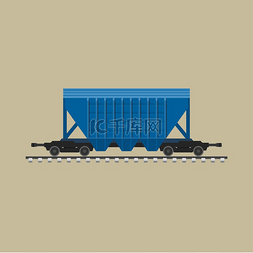 金杯货运车图片_用于散装材料的货运铁路货车。