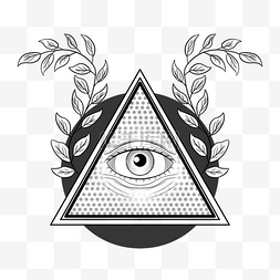三角形状眼睛纹身