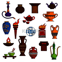 陶瓷板图片_各种花瓶、水壶、容器和厨具，配