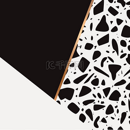 白色水磨石图片_水磨石图案设计与手绘岩石、几何