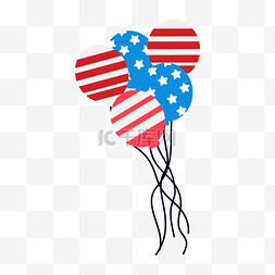 气球美国图案创意卡通绘画