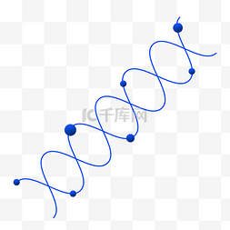 螺旋图片_蓝色分子原子DNA螺旋体细胞结构