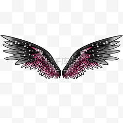 暗黑粉色渐变翅膀