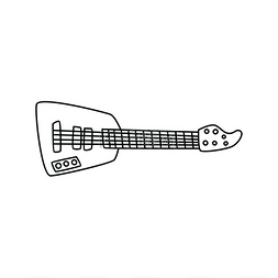 吉他乐器涂鸦素描卡通矢量吉他乐