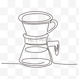 抽象线条画咖啡图片_抽象咖啡画咖啡壶商用