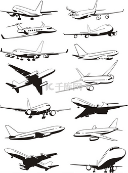 航空公司飞机图片_飞机轮廓