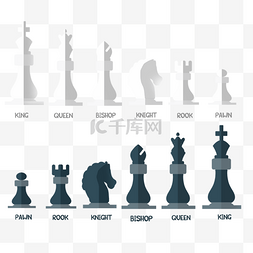 象棋素材图片_国际象棋剪纸风格智商游戏