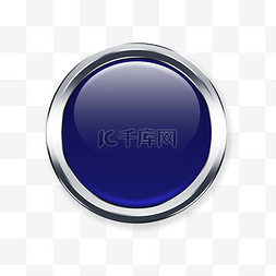 蓝色圆形按钮图片_立体蓝色仿真按钮