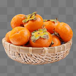 新鲜水果素材图片_柿子秋季新鲜水果