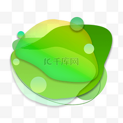 透明圆形泡泡图片_抽象效果不规则绿色泡泡