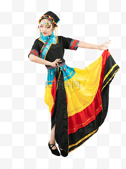 彝族民族舞蹈人物