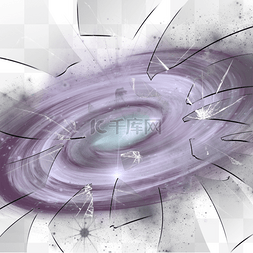 紫色宇宙星空图片_紫色银河宇宙玻璃漂浮碎片