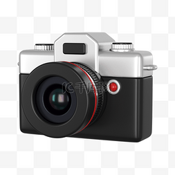 照相机拍摄图片_3DC4D立体黑色相机