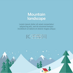 户外运动海报元素图片_山景网络横幅滑雪剪刀山景网页横