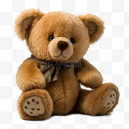 抱着玩偶的小姑娘图片_一只泰迪熊玩偶素材