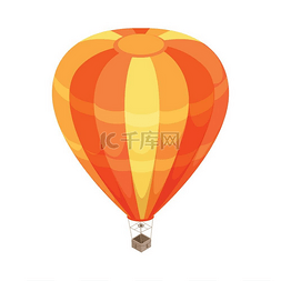 气球插图图片_引出序号等轴测投影图标橙色条纹