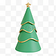 3DC4D立体绿色圣诞树