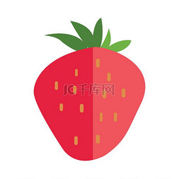 新鲜的草莓水果图片_平面样式设计中的草莓矢量。