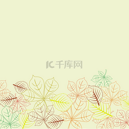 秋天的黄色树叶图片_秋季背景树叶造型适合季节性度假