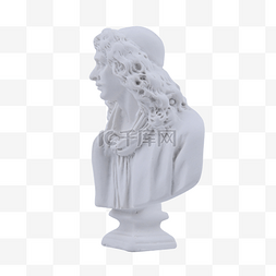 历史人物雕像图片_莫里古典雕像白色石膏像