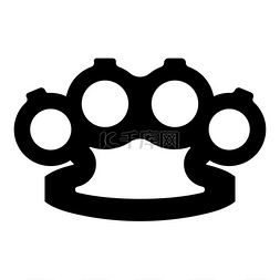 拳头指图片_Knuckleduster Knuckles Weapon for hand icon 