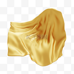 3DC4D立体黄色丝绸绸缎