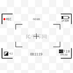 目光瞄准屏幕记录动态相机录制边框