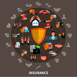 金融棕色图片_商业保险、健康保险、旅游保险、