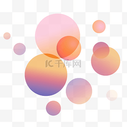 圆球网状图片_渐变光点圆形装饰几何色块
