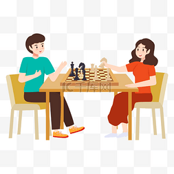 桌游棋牌图片_下象棋博弈人物