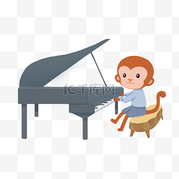 弹钢琴的猴子