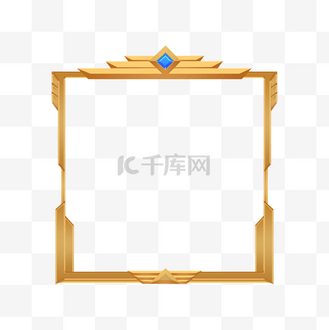 金色游戏金属边框文本框头像框