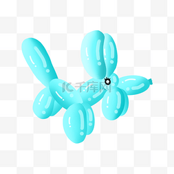 动物卡通气球玩具蓝色可爱仿真