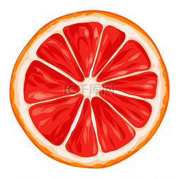 维生素手绘图标图片_葡萄柚的风格化插图用于设计和装