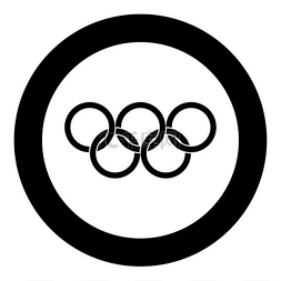 奥运五环 五个奥运五环图标圆圈