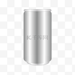 灰色矢量罐装包装空白模板