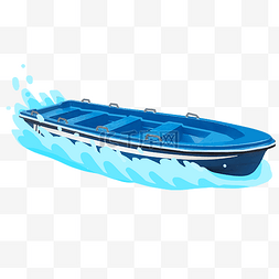 海浪蓝色船只