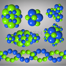 圆形爆炸图片_分子的结构
