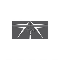 信息交通标志图片_高速公路隔离路标。