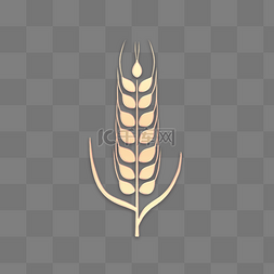 大米主食图片_金色浮雕植物麦穗
