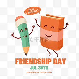 快乐国际日图片_卡通可爱表情国际友谊日