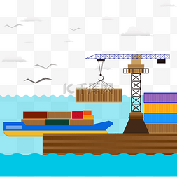 港口装卸图片_港口码头海运交通运输物流